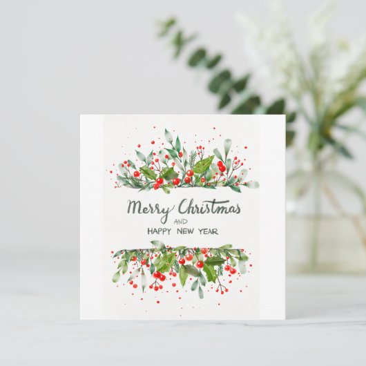 PRETTIG KERSTFEest EN GELUKKIG NIEUWJAAR Kaart (Staand voorkant)