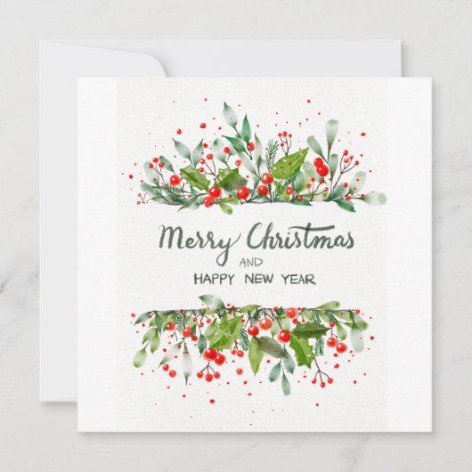 PRETTIG KERSTFEest EN GELUKKIG NIEUWJAAR Kaart (Voorkant)