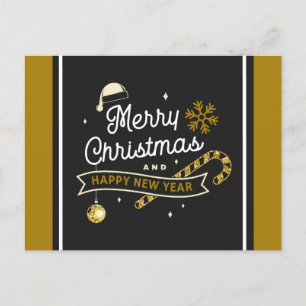 Prettig kerstfeest en gelukkig nieuwjaar kerstkaar briefkaart