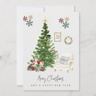 Prettig kerstfeest en gelukkig nieuwjaar kerstkaar feestdagenkaart