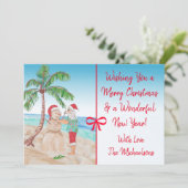 Prettig kerstfeest en gelukkig nieuwjaar Kerstman Kaart (Staand voorkant)