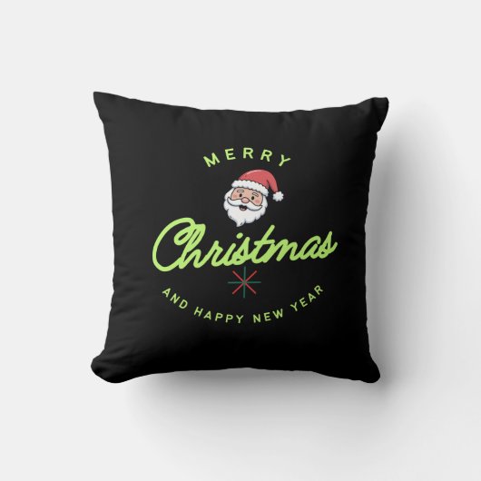 Prettig kerstfeest en gelukkig nieuwjaar kussen (Voorkant)