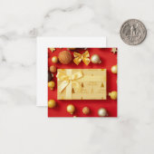 Prettig kerstfeest en gelukkig nieuwjaar notitiekaartje (Voorkant / Achterkant in situ)