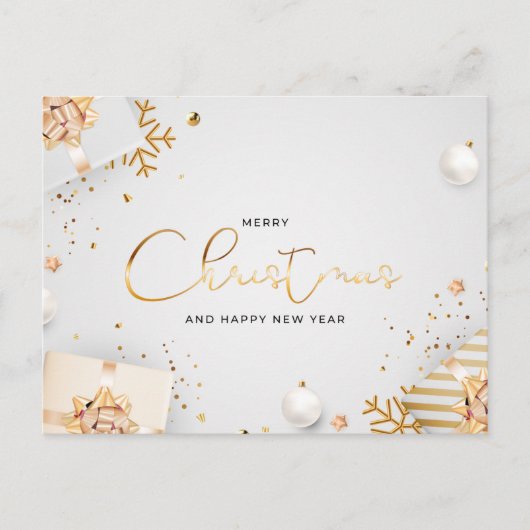 Prettig kerstfeest en gelukkig nieuwjaar ontwerp briefkaart (Voorkant)