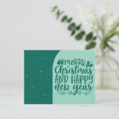 Prettig Kerstfeest en Gelukkig Nieuwjaar Script Briefkaart (Staand voorkant)