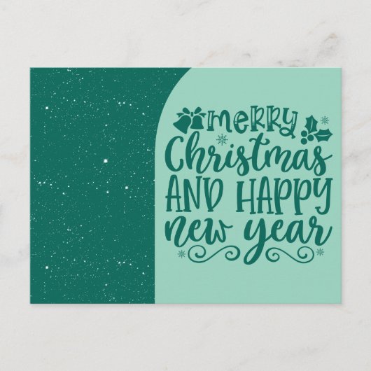 Prettig Kerstfeest en Gelukkig Nieuwjaar Script Briefkaart (Voorkant)