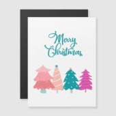 prettig kerstfeest en roze kerstbomen notitieboek (Voorkant / Achterkant)