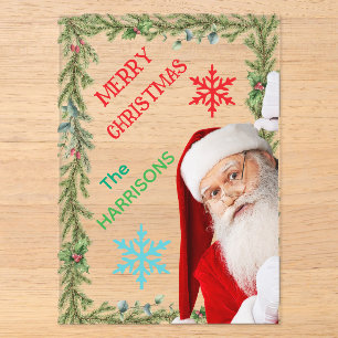 Prettig kerstfeest en sint personaliseren acryl uitnodigingen
