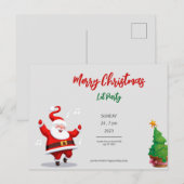 prettig kerstfeest en vakantiefeest uitnodiging briefkaart (Voorkant / Achterkant)