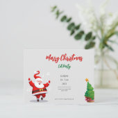 prettig kerstfeest en vakantiefeest uitnodiging briefkaart (Staand voorkant)