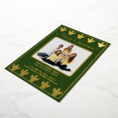 Prettig kerstfeest Engel Groen Folie Feestdagenkaart (Gedraaid)