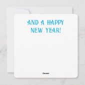 Prettig kerstfeest engel met kerstboom plat kerstk feestdagenkaart (Achterkant)