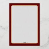 Prettig kerstfeest Engel Rood Folie Feestdagenkaart (Achterkant)