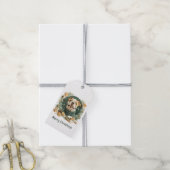 Prettig kerstfeest Engelse Bulldog Cadeaulabel (Met Touw)