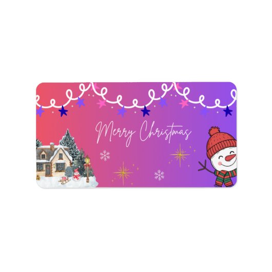 Prettig kerstfeest etiket (Voorkant)
