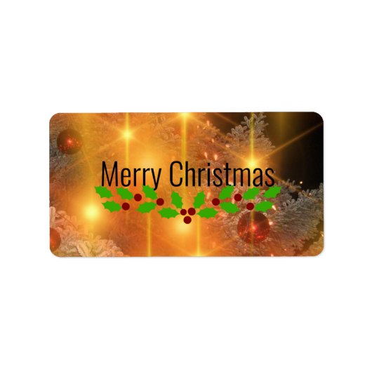 Prettig kerstfeest! etiket (Voorkant)