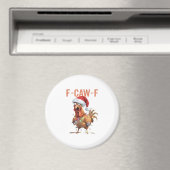 Prettig kerstfeest F Caw F Retro Cool Ontwerp Magneet (Insitu (Vaatwasser))