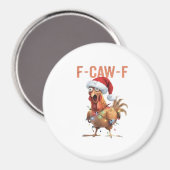 Prettig kerstfeest F Caw F Retro Cool Ontwerp Magneet (Voorkant / Achterkant)