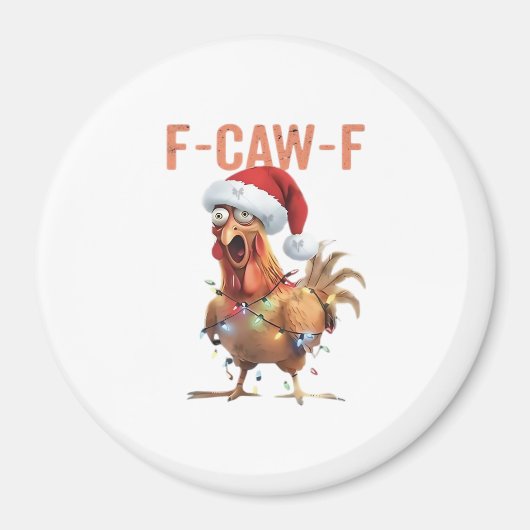 Prettig kerstfeest F Caw F Retro Cool Ontwerp Magneet (Voorkant)