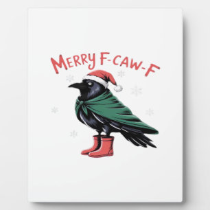 Prettig kerstfeest F Caw F Vintage klassieke stijl Fotoplaat