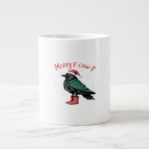 Prettig kerstfeest F Caw F Vintage klassieke stijl Grote Koffiekop