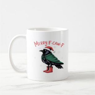 Prettig kerstfeest F Caw F Vintage klassieke stijl Koffiemok
