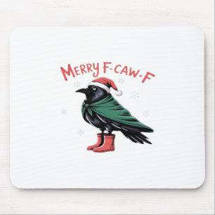 Prettig kerstfeest F Caw F Vintage Klassieke Stijl Muismat