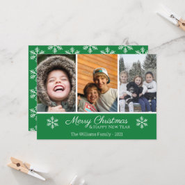 Prettig kerstfeest Familie 3 Foto Sneeuwvlok