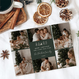 Prettig kerstfeest Familie 6 Foto Collage Feestdagenkaart