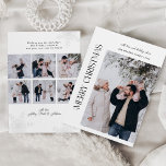 Prettig kerstfeest familie foto collage feestdagenkaart<br><div class="desc">Deze prettig kerstfeest familie foto collage kerstkaart is de perfecte manier om uw familiefoto sessie van dit kerstseizoen te tonen. Deel uw kerstwensen en tot 7 foto's van uw familie met de fotocollage kerstkaart.</div>