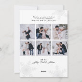 Prettig kerstfeest familie foto collage feestdagenkaart (Achterkant)