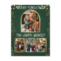 Prettig kerstfeest familie foto collage vakantie