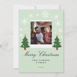 Prettig kerstfeest familie foto kaart