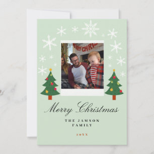 Prettig kerstfeest familie foto kaart