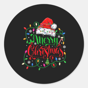 Prettig kerstfeest Familie Grappige kerst Vrouwen  Ronde Sticker