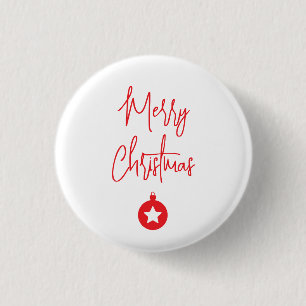 Prettig kerstfeest Familie Nieuwjaarsbericht Ronde Button 3,2 Cm