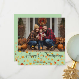 Prettig Kerstfeest| familie thanksgiving fotokaart Bedankkaart