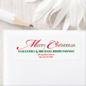 Prettig Kerstfeest Familie Thuis Script Etiket (Insitu)
