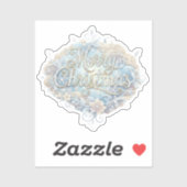 Prettig kerstfeest Fantasievolle typografie Sticker (Vel)