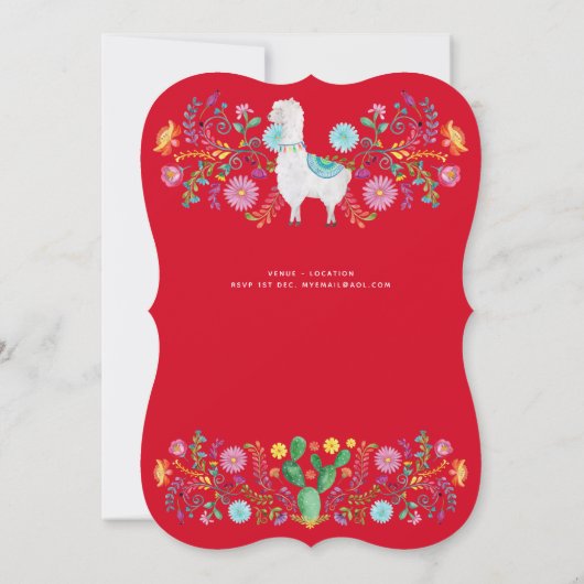 Prettig Kerstfeest Feest Uitnodiging Folklore Bloe (Achterkant)