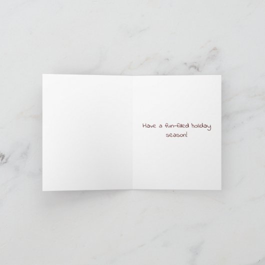 Prettig kerstfeest feestdagen kaart (Binnen)