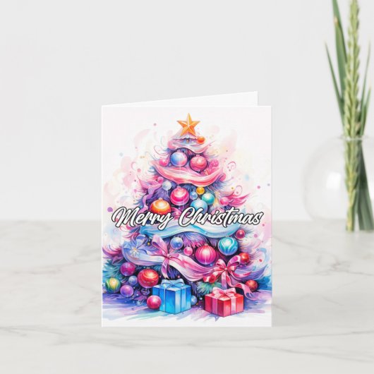 Prettig Kerstfeest Feestdagen Kaart (Voorkant)