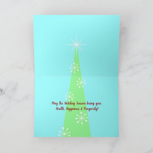 Prettig kerstfeest feestdagen kaart (Binnen)