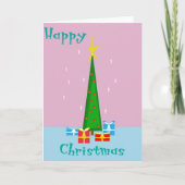 Prettig kerstfeest feestdagen kaart (Voorkant)