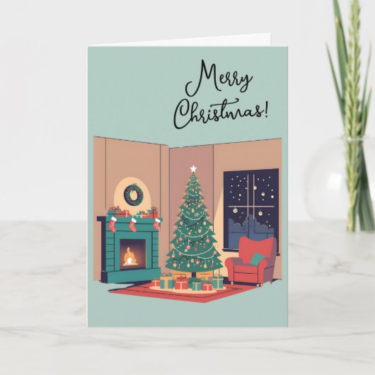 Prettig kerstfeest feestdagen kaart (Voorkant)