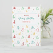 Prettig kerstfeest feestdagenkaart (Staand voorkant)