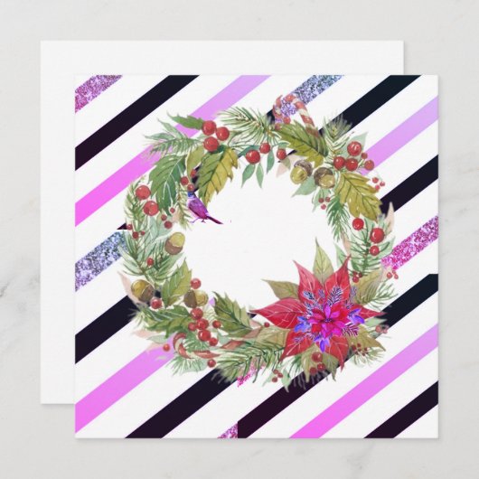 Prettig kerstfeest! feestdagenkaart (Voorkant / Achterkant)