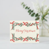 Prettig kerstfeest feestdagenkaart (Staand voorkant)