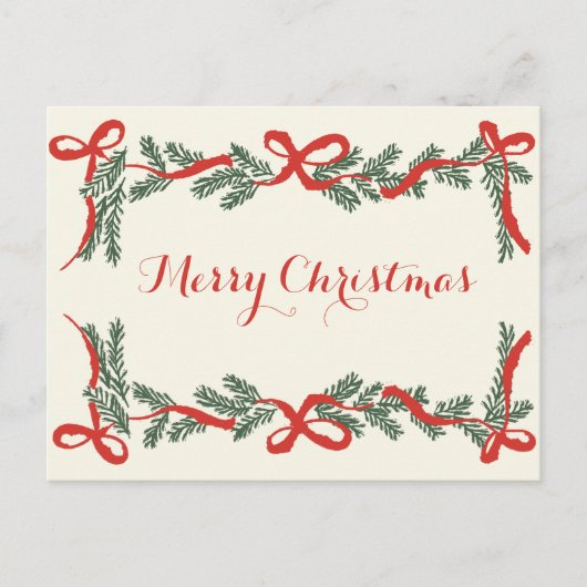 Prettig kerstfeest feestdagenkaart (Voorkant)