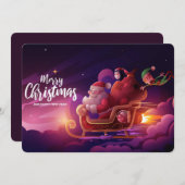 Prettig kerstfeest feestdagenkaart (Voorkant / Achterkant)